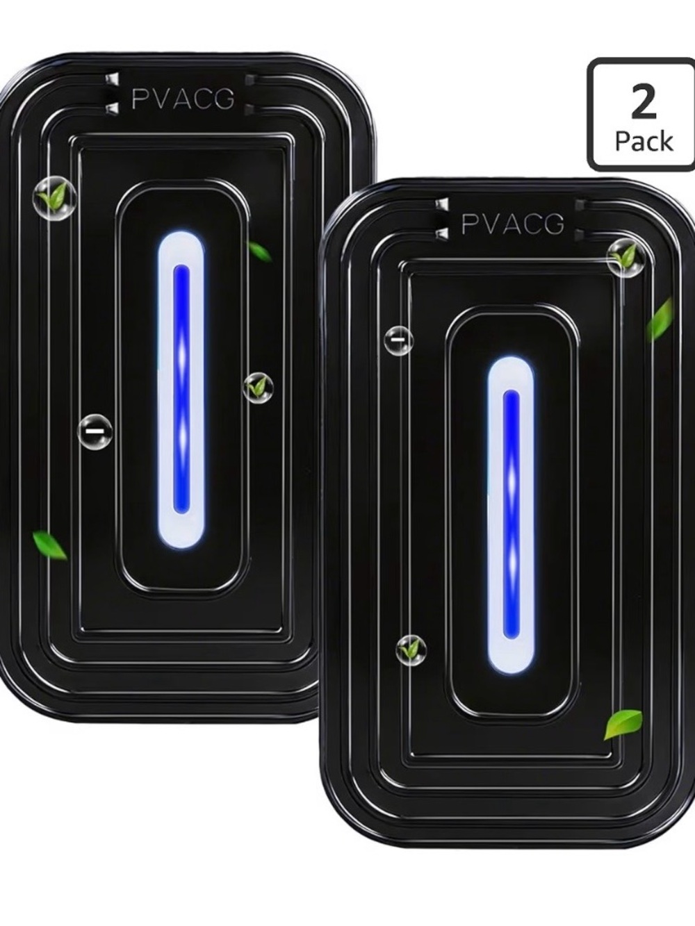 Upgraded Ionic Air Purifier (2-Pack, Black)